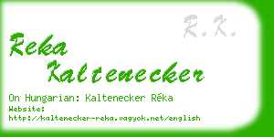 reka kaltenecker business card